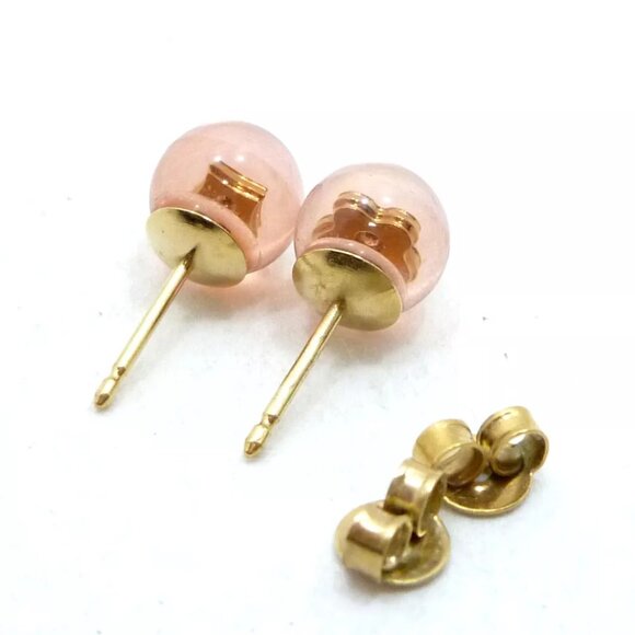 LOUIS VUITTON Bubble Earrings Clear/Pink Flower Earrings - Picture 7 of 9